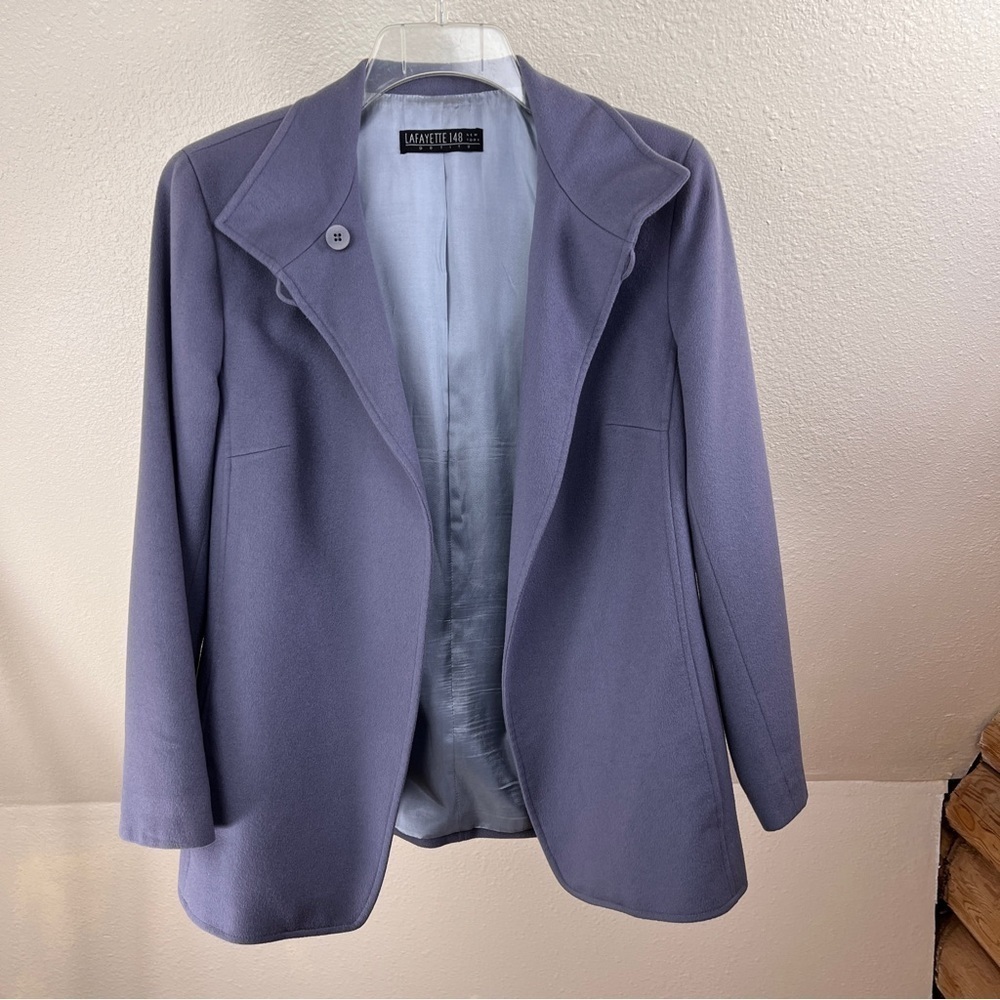 LAFAYETTE 148 NEW YORK WOOL & CASHMERE BLAZER. TAILORED FIT. 2 Pockets. 8P